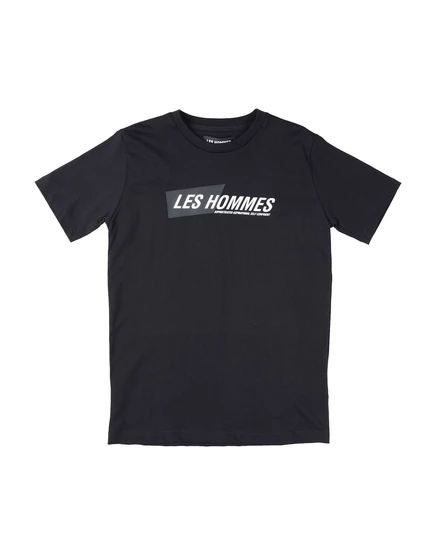 Мужская футболка Les Hommes с логотипом, черная