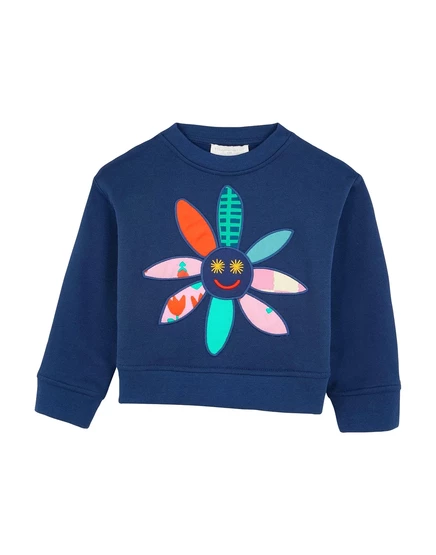 Детский свитшот Stella McCartney Kids, темно-синий