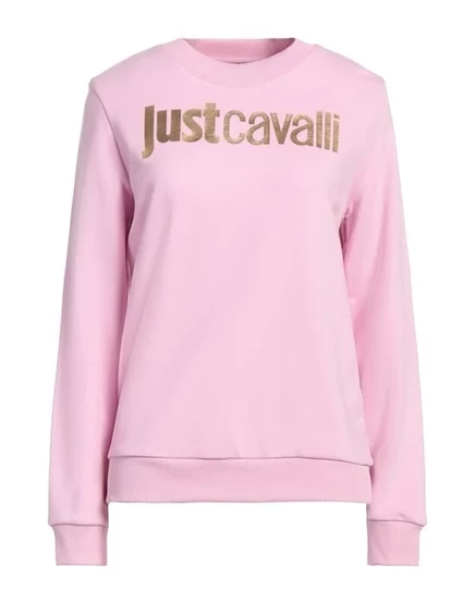 Женское худи Just Cavalli с принтом, розовое