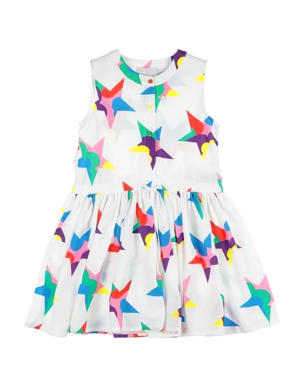 Детское платье Stella McCartney Kids с кулиской, белое