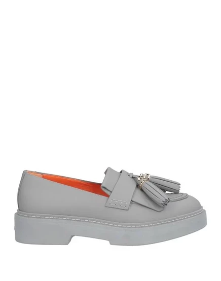 Женские мокасины Santoni с кисточками, серые