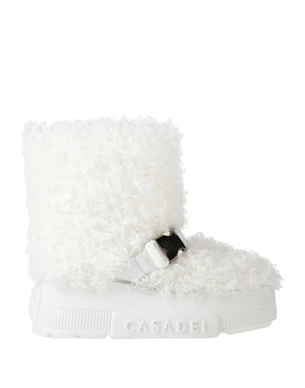 Женские ботильоны Casadei PAPERMAG, меховые, белые
