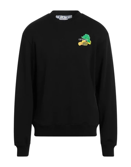 Мужской свитшот Off-White с логотипом, черный