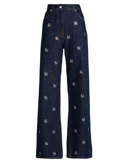 Женские джинсы MSGM Lorenz_SP, высокая посадка, синие
