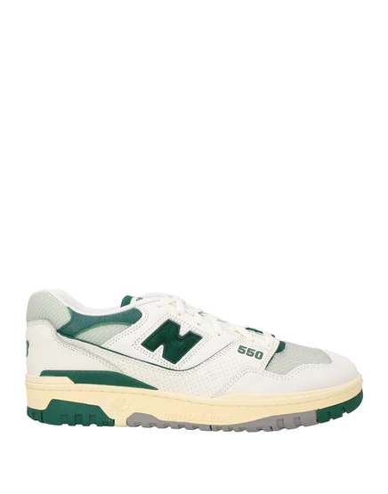 Мужские кроссовки New Balance 550 из кожи и текстиля, зеленые