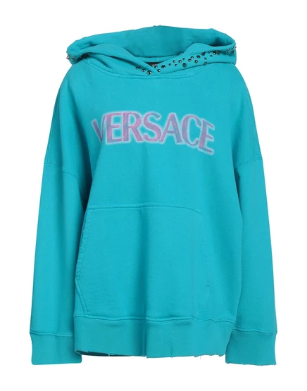 Женское худи Versace Papermag, бирюзовое