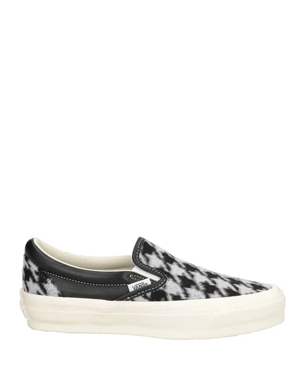 Женские слипоны Vans из кожи и велюра, чёрные