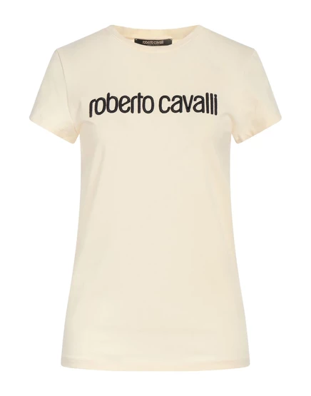 ROBERTO CAVALLI Футболка светло-кремовый