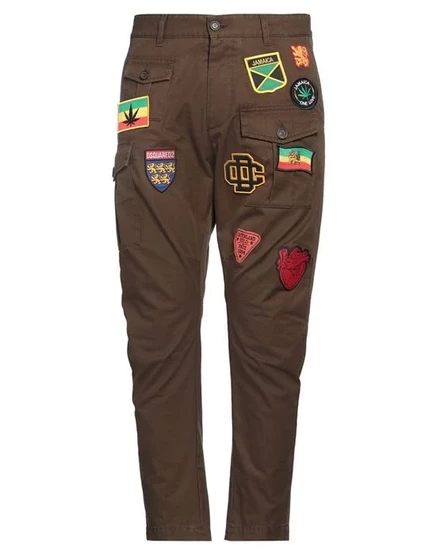 DSQUARED2 Повседневные брюки зелёный милитари