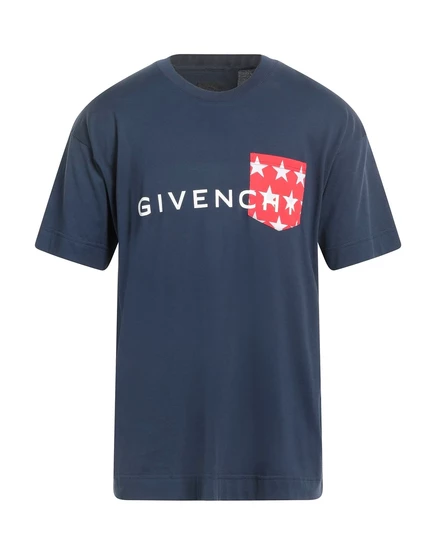 Мужская футболка Givenchy Papermag, темно-синяя