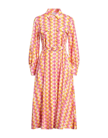 Женское платье-рубашка Marella Papermag, оранжевое