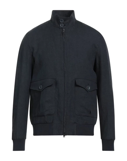 Мужская куртка Herno Harrington из льна, свинцово-серая