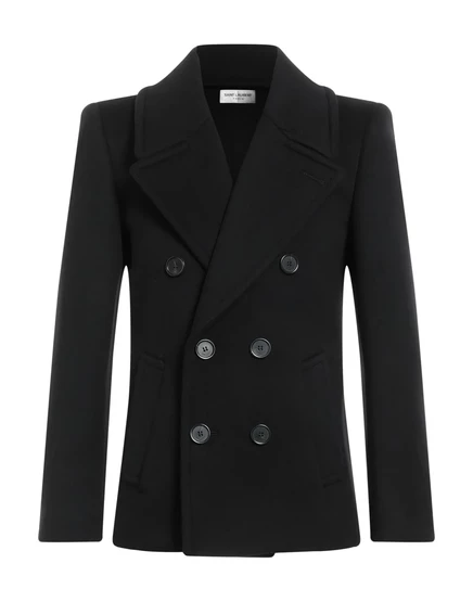 SAINT LAURENT Пальто чёрный