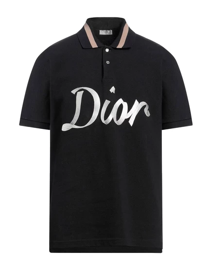 Мужская рубашка-поло Dior оверсайз, черная