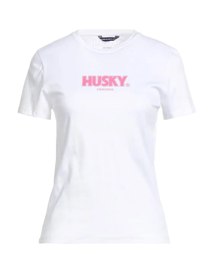 Женская футболка Husky с принтом, белая