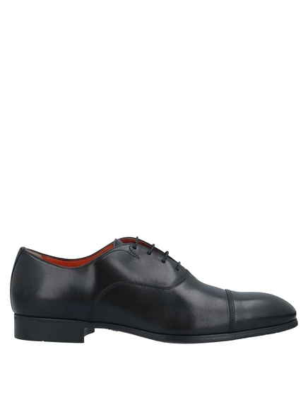 Мужские туфли-оксфорды Santoni Lorenz SP, черные