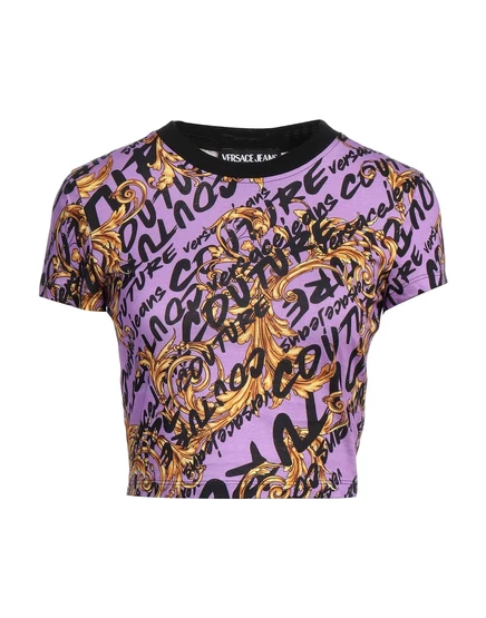 Женская футболка Versace Jeans Couture, фиолетовая