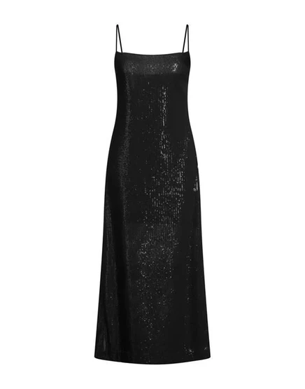 Женское платье миди Max Mara с пайетками, чёрное