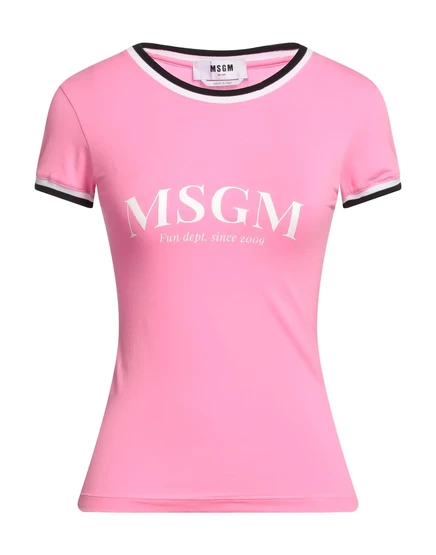 Женская футболка MSGM Papermag, розовая