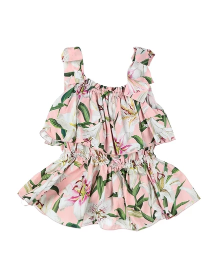 Детский топ Dolce & Gabbana, светло-розовый
