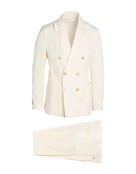 Мужской костюм LARDINI Lorenz_SP двубортный, слоновая кость