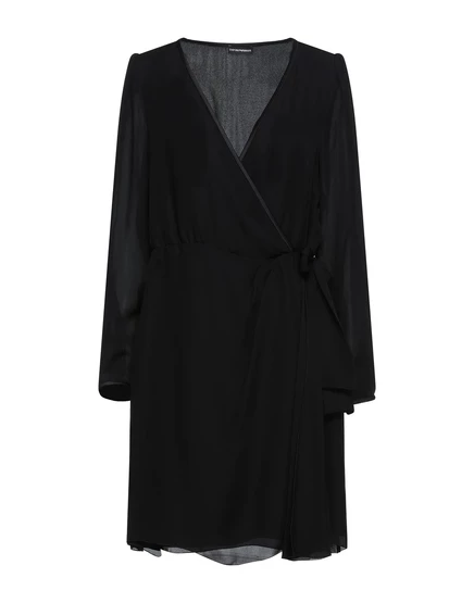 Женское мини-платье Emporio Armani MIDAUTUMN2, шелк, чёрное