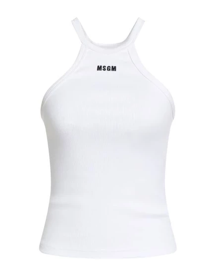 Женский топ MSGM без рукавов, белый