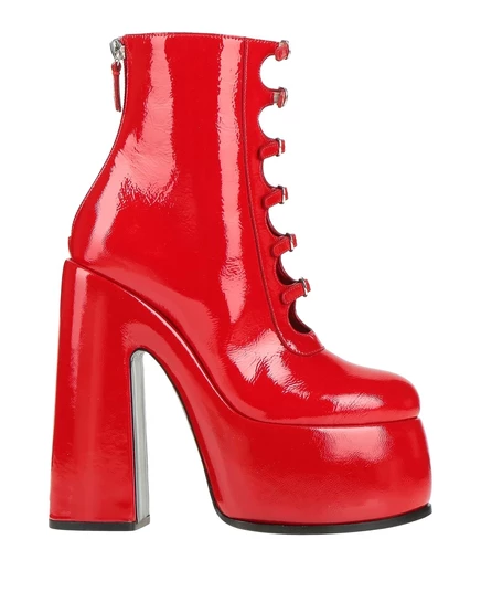 Женские ботильоны Casadei Papermag кожаные, красные