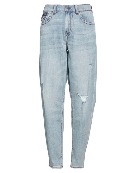 Мужские зауженные джинсы True Religion высокая талия, светло-синие