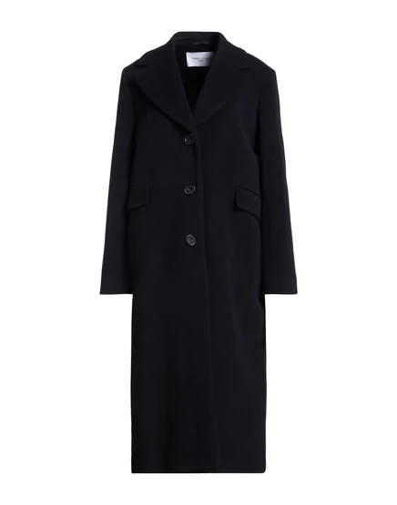Женское пальто Maison Kitsuné однобортное, иссиня-чёрное
