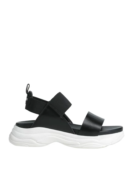 Женские кожаные босоножки Pollini Papermag, черные