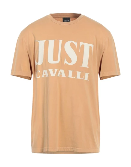 Мужская футболка Just Cavalli с логотипом, верблюжий