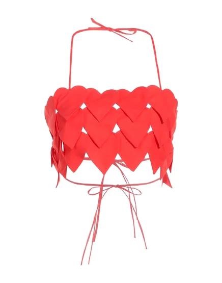 Женский кроп‑топ MSGM PAPERMAG, красный