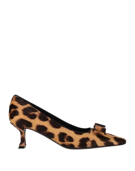 Женские туфли Ferragamo из замши с бантом, верблюжевые