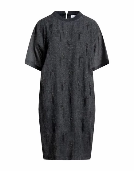 BRUNELLO CUCINELLI Короткое платье тёмно-серый