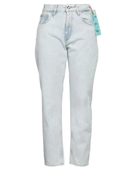 Женские джинсы Off-White с высокой талией, синие