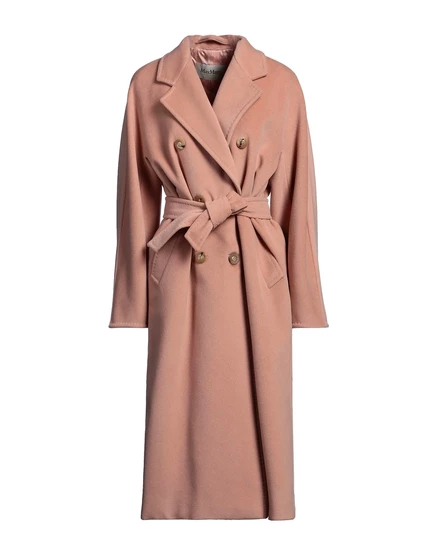 Женское пальто Max Mara с поясом, шерсть/кашемир, розовое