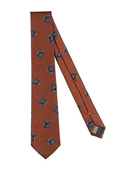 Мужской шелковый галстук Canali, коричневый