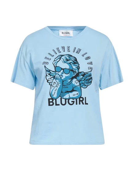 Женская футболка Blugirl BRACCIALIN, небесно-голубая