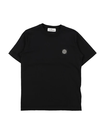 Мужская футболка Stone Island Junior Junior, чёрная