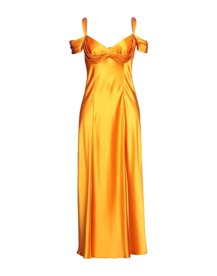 Женское макси-платье Alberta Ferretti, шелк, оранжевое