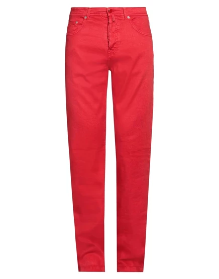 Мужские джинсы Kiton, красные
