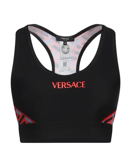 Женский спортивный топ Versace Lorenz_SP из джерси, черный