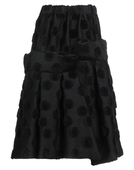 Женская юбка клеш Comme des Garons, черная в горошек
