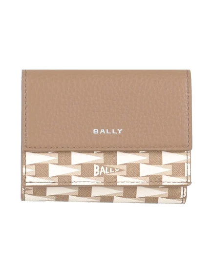 Мужской кошелек Bally Papermag, кожаный, серо-бежевый