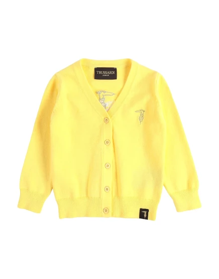 Женский кардиган Trussardi Junior Baby, хлопок, жёлтый