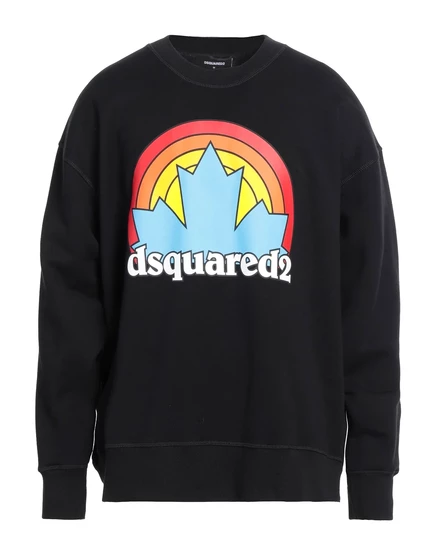 Мужской свитшот DSquared2 PAPERMAG с принтом, черный