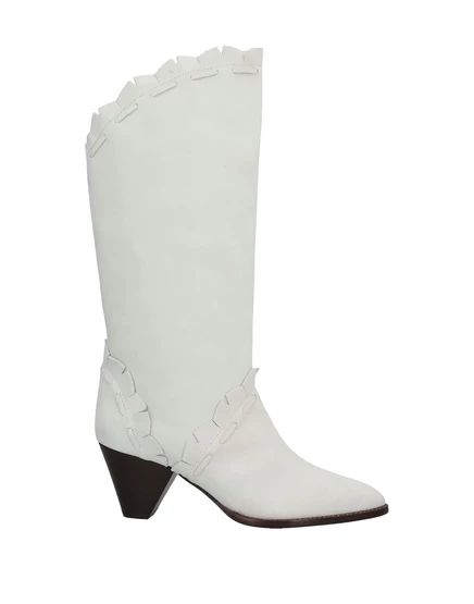 Женские сапоги Isabel Marant Braccialin, замшевые, айвори