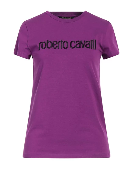 Женская футболка Roberto Cavalli PAPERMAG, лиловая