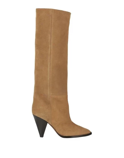 Женские сапоги Isabel Marant, замшевые, песочные